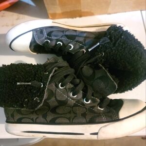Coach furry ankle boot sneakers